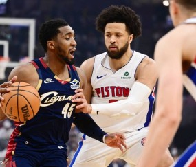 米切尔35+10坎宁安三双哈登19分 骑士胜活塞总分1-2