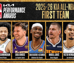 NBA最佳阵容一阵：文班东契奇领衔 约基奇入围