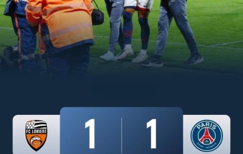 法甲毫无挑战性 巴黎1-1洛里昂近4轮联赛仅1胜 仍高居榜首